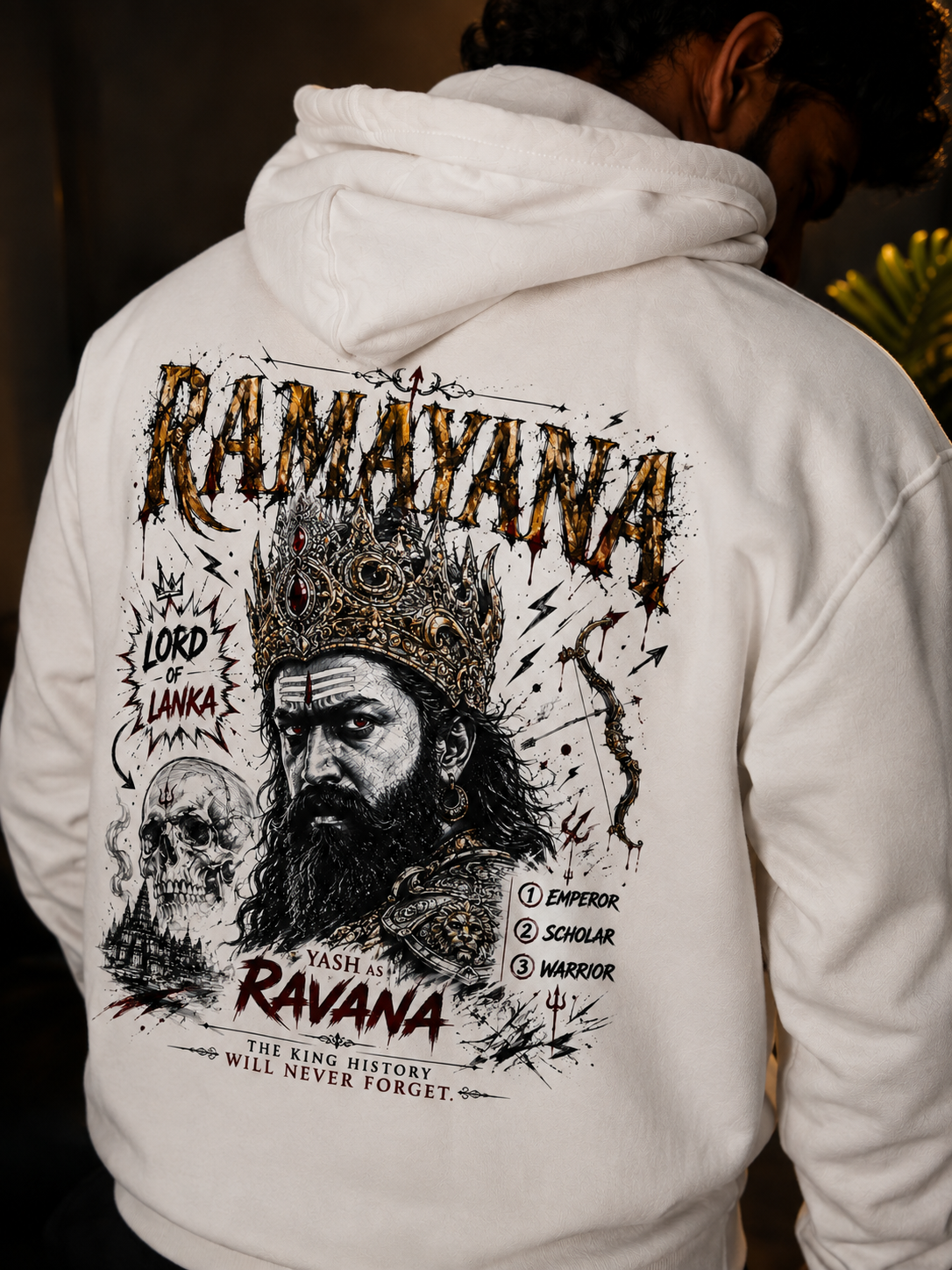 Ravana Premium Hoodie – White