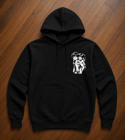 Brother sister hoodie Black