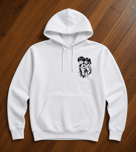 Brother sister white hoodie