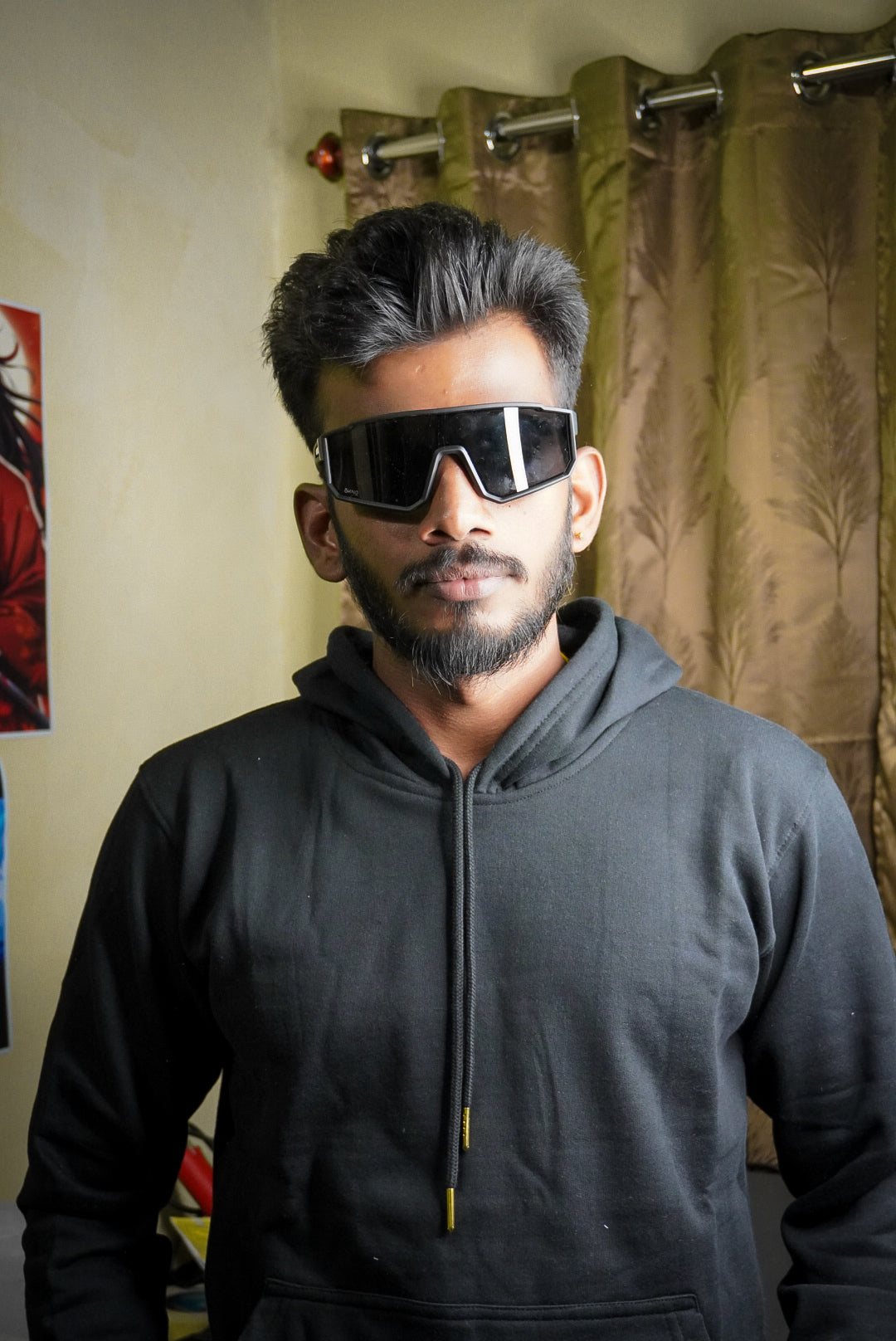 Black plain hoodie