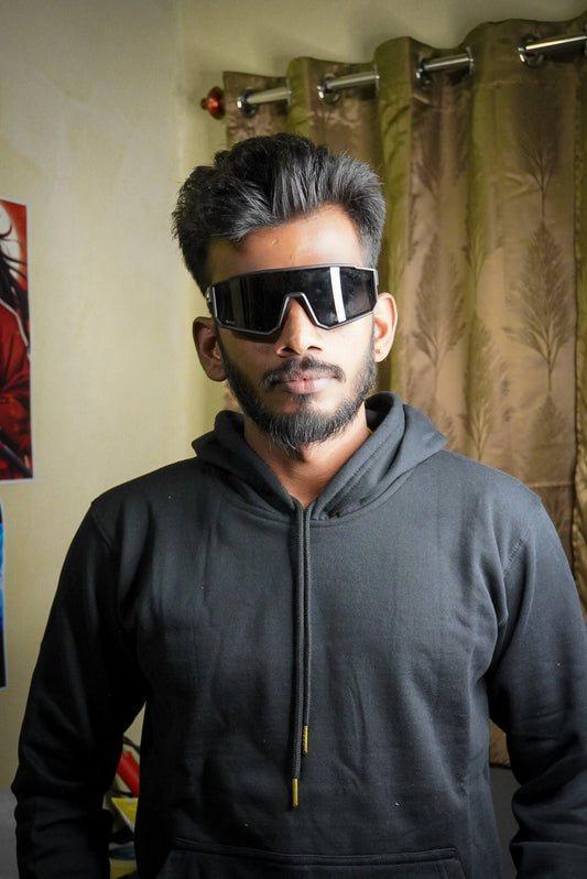 Black plain hoodie